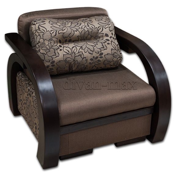 Кресло Фаворит-23 Аркадия флаверс браун + Аркадия плейн дарк браун