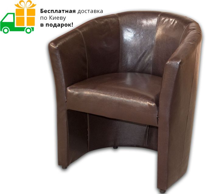 Кресло Фотель-9 Кожзам коричневый