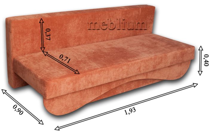 (СНЯТО С ПРОИЗВОДСТВА) Диван Meblium 42-3 Люминс Флок 03