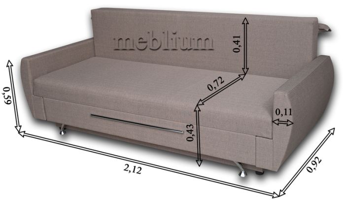Софа Бомба-44 Лимо кофе, подушки - Лимо браун