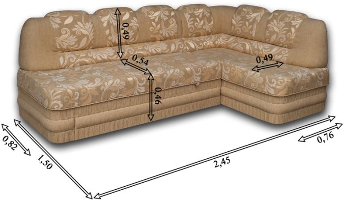 Диван угловой Элегант 2В вариант Б-6 (ТОВАР БОЛЬШЕ НЕДОСТУПНЫЙ К ЗАКАЗУ)