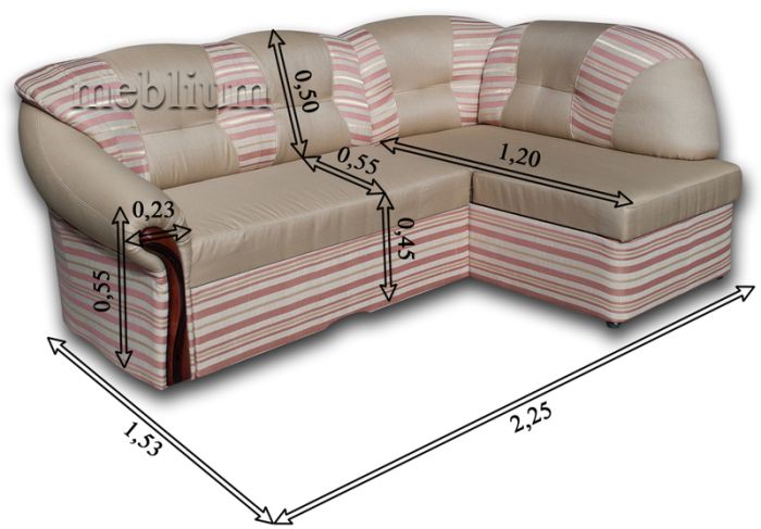 Диван угловой Фокус-17 Кож-зам Муатай Табак