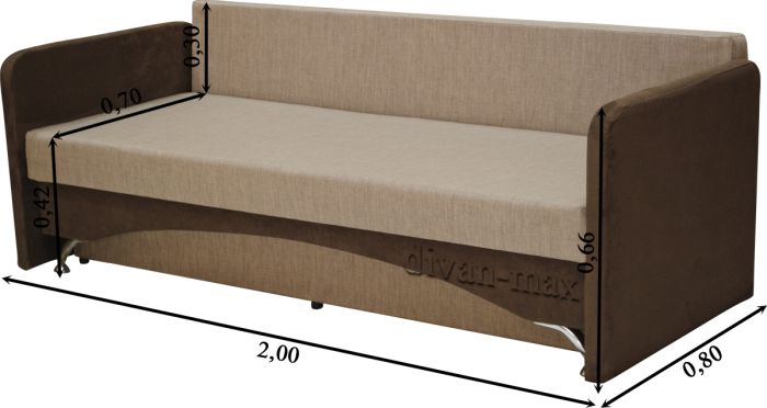 Софа Карина с быльцами-7 Букле 015 + Лючия 550