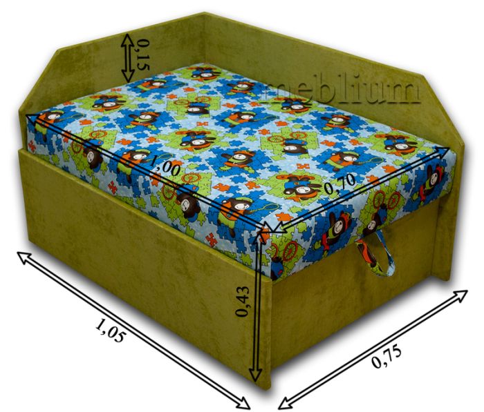 Детский диван Кубус-41 Бонд 13 Бордо