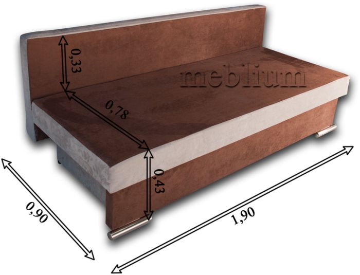 Софа Meblium 5-42 Бруно 072/623+Букле 008