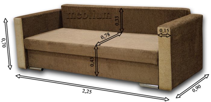 Софа Meblium 16-42 Лугано Беж