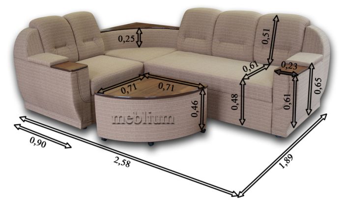 ПРОДАНО (можно под заказ) Диван угловой Меркурий-14 Херера шоколад БЕЗ СТОЛИКА