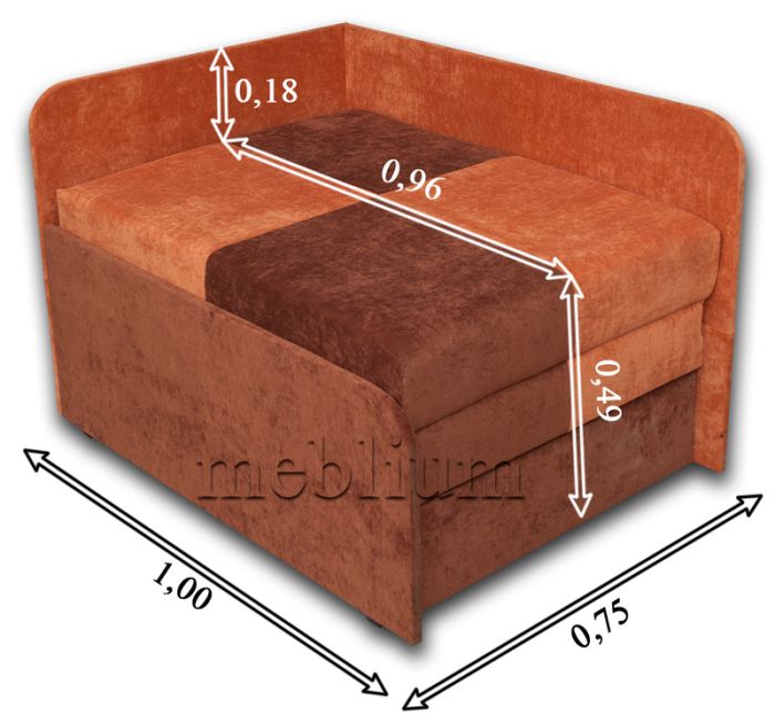 Диван детский Мини-41 Финт форест + лайм