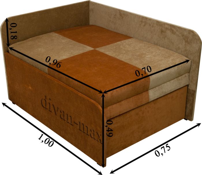 Детский диван Мини-14 фил гуд пазл дэним + лофти эпл