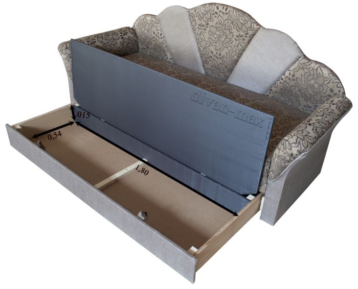 Диван Мираж-15 аркадия флаверс лайт браун + аркадия колор браун 1