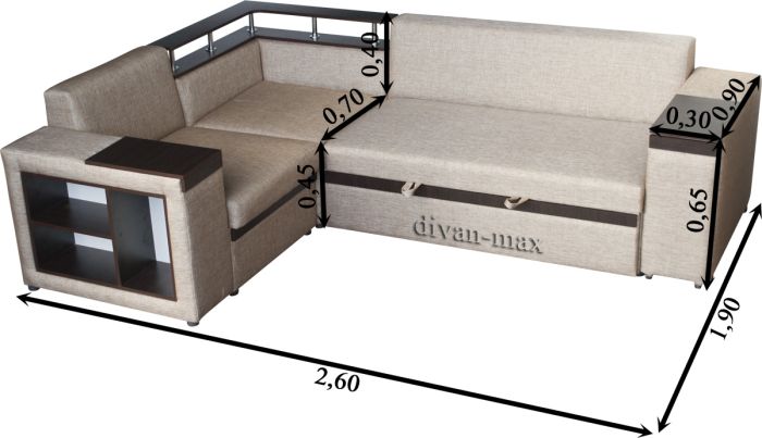 Угловой диван Монреаль 2Б-89 Эпика джинджер + магнолия