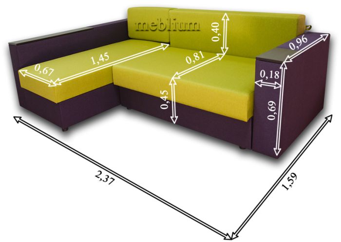 Диван угловой Оксфорд-13 Бонд 06 шоколад