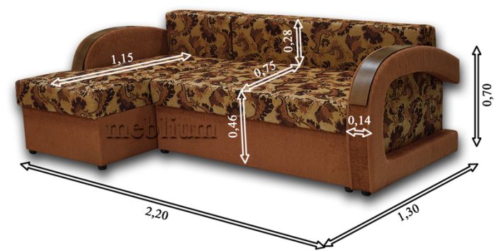 Диван угловой Респект люкс-49 Тиффани Браун
