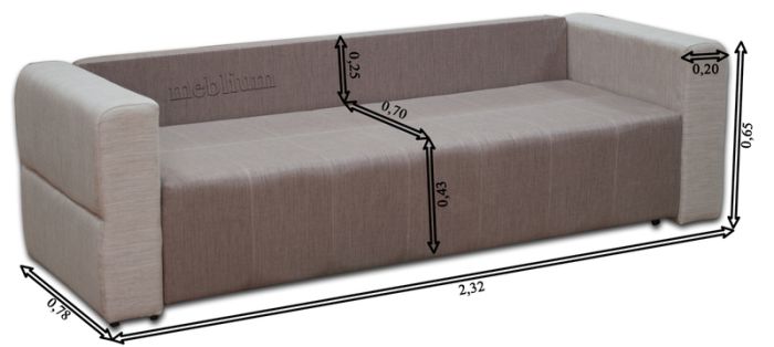 Софа Meblium 18-42 Гига Браун