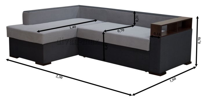 Угловой диван Денвер В-49