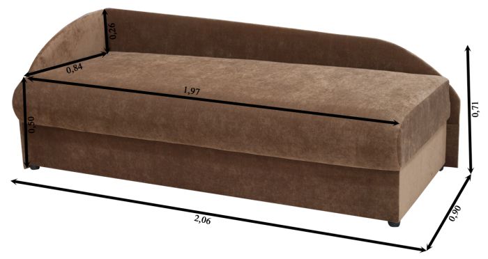 Кровать односпальная Волна - 41