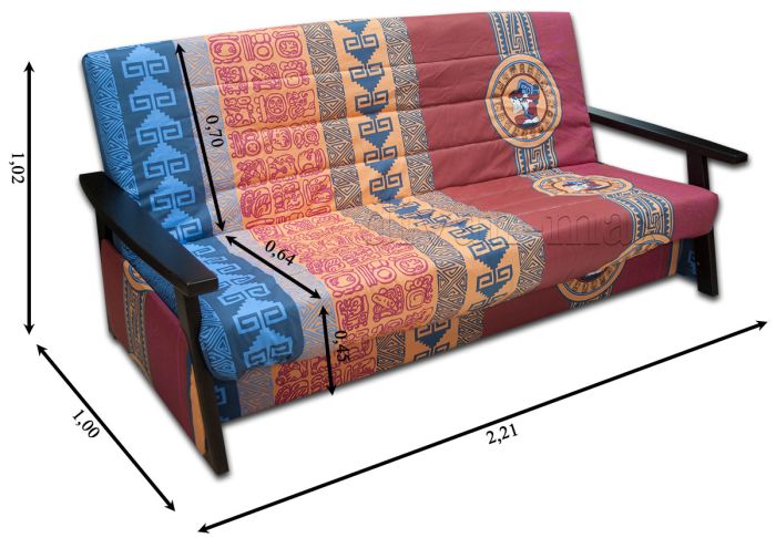 Ортопедический диван Гермес-25 Буквы Синие