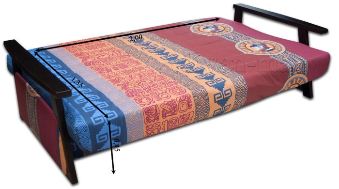 Ортопедический диван Гермес-25 Буквы Синие