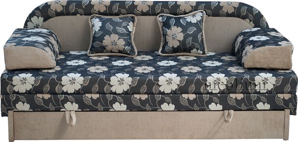 Meblium 15-3 аиша черная + беж однотон (спинка однотон)