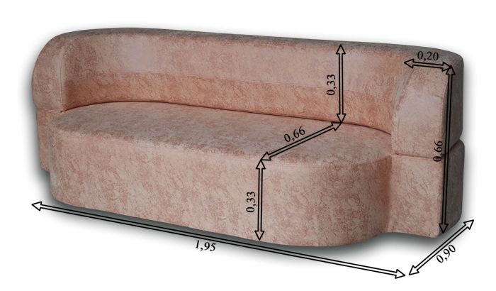 Бесскаркасный диван Иванна 120 с периной-12 Нео Беж+Holst мандарин