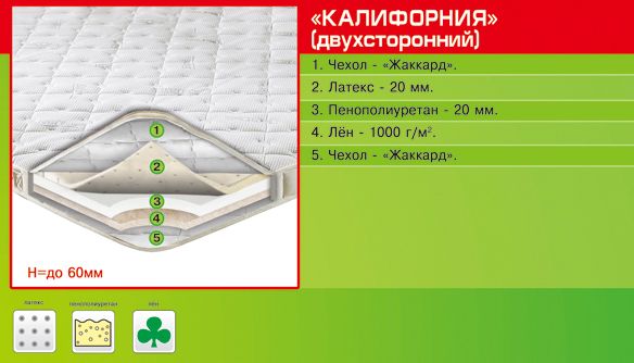 Матрас топпер Калифорния-74