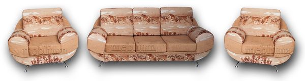 Угловой диван Палермо-4 Дукат 2 + Пунта браун + Анита браун