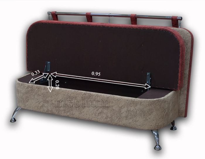 Кухонная лавка Модерн-41 Астор карамель + Астор лате