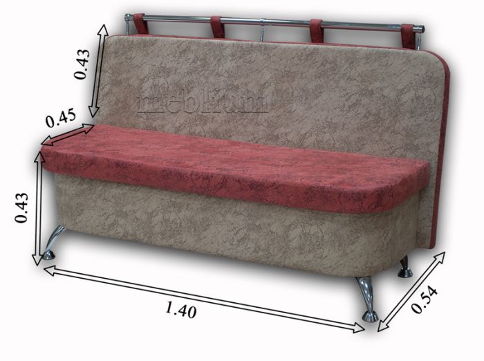Кухонная лавка Модерн-41 Астор карамель + Астор лате