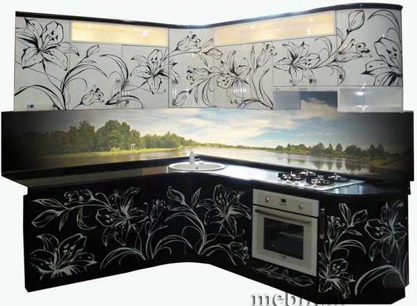 кухня meblium 81-72. Фасад пластик с фотопечатью - от 6600 грн. за 1 м.п.