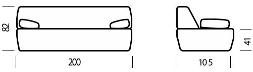 Диван бескаркасный Лада 1,4-12