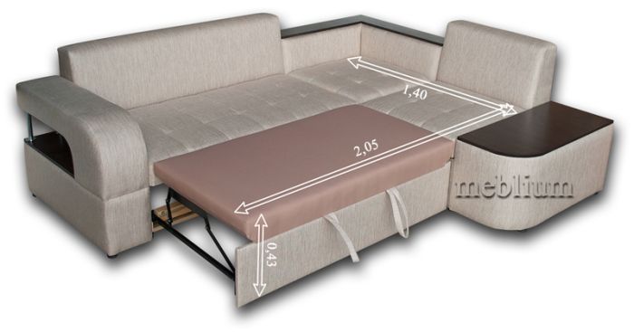 Угловой диван Meblium 132-10 Лугано Крем
