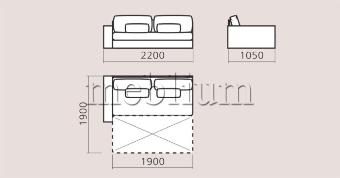 Тахта Лайла (спальное место 190 на 190) - 106