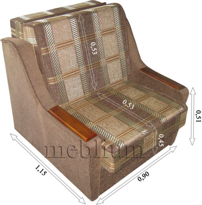 meblium 2-3 томас коричневый + беж