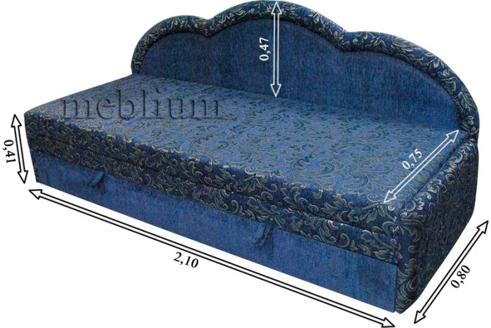 Диван Лира абстракция бордо + однотон