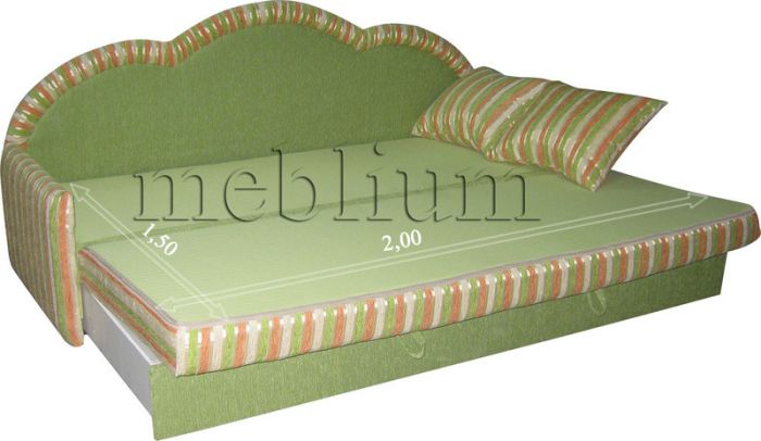 Диван Лира абстракция бордо + однотон