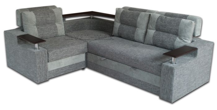 Угловой диван Люкс Карат-15 берлин т. серый