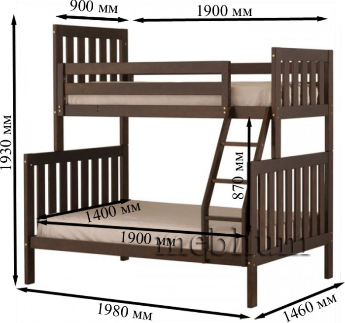(СНЯТО С ПРОИЗВОДСТВА) Двухъярусная кровать-трансформер Марха-46