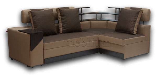 Диван угловой Meblium 188-10 Гига Комб Браун + Гига Комб Беж
