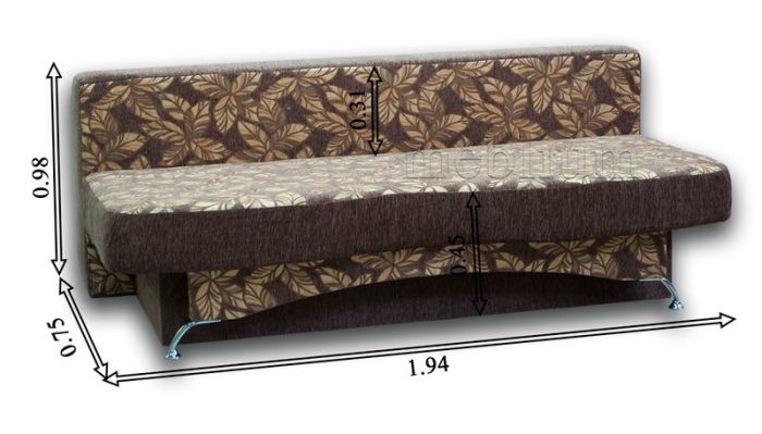 Диван Марсель-11 Золотая осень + Браун