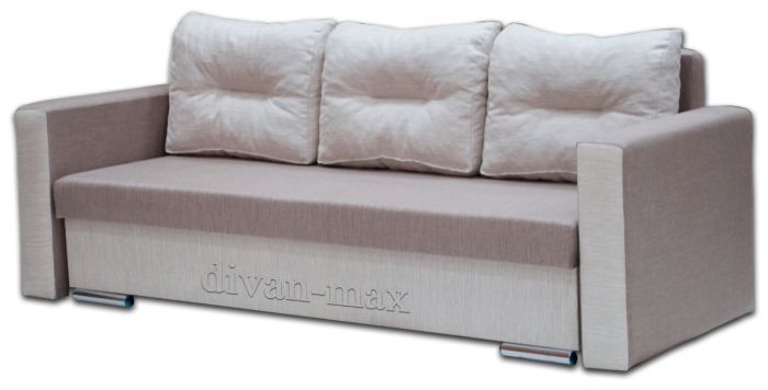 Софа Марта с быльцами-7 Лугано Браун + Лугано Беж