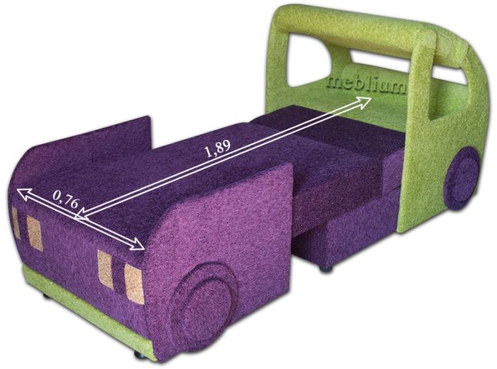 Детский диван Машинка-31 (СНЯТО С ПРОИЗВОДСТВА)