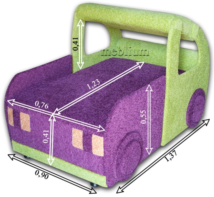 Детский диван Машинка-31 (СНЯТО С ПРОИЗВОДСТВА)