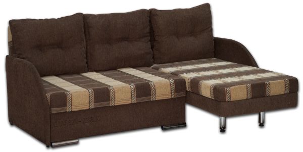 Угловой диван Майя-7 мега 001 A brown + мега 001 В brown