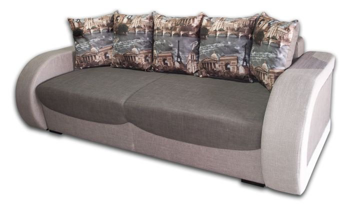 Диван Полина Дуэт-38 Папермон серый