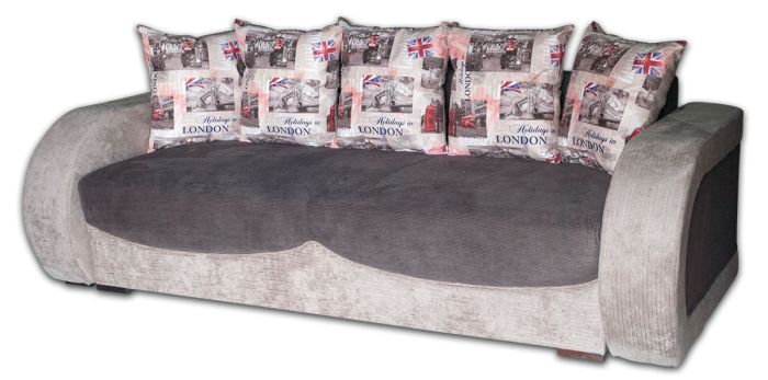 Диван Полина Дуэт-38 Папермон серый