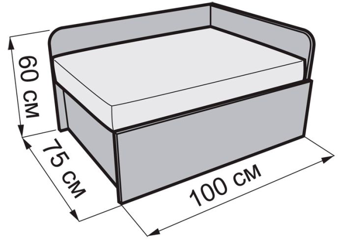 Детский диван Мини аппликация Ворона -41