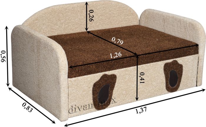 Детский диван Мишутка-3 ягуар buttercup