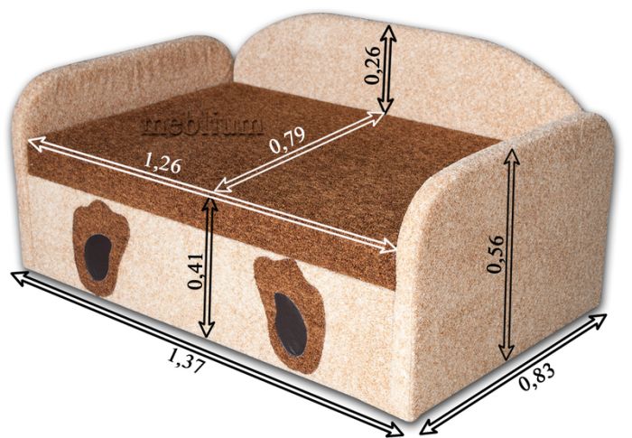 Детский диван МИШУТКА-14 Темно Серый