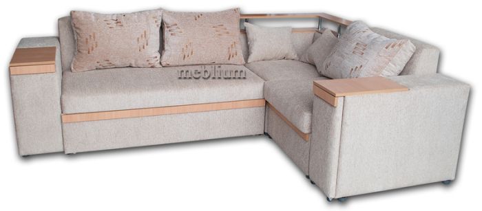 ПРОДАНО (можно под заказ) Угловой диван Meblium 128-10 "7" с баром лугано браун