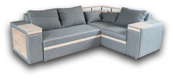 Угловой диван Монреаль (бар + полки) - 89 (ТОВАР БОЛЬШЕ НЕДОСТУПЕН К ЗАКАЗУ)